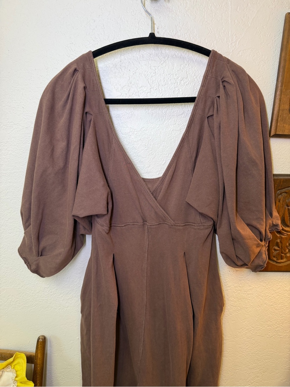 Intimately Free People Off Shoulder Empire Waist Jogger Harem Jumpsuit XS Brown - Picture 7 of 16